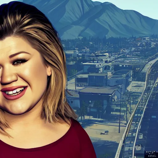 Image similar to young Kelly Clarkson's Breakaway album cover in GTA V, 4k