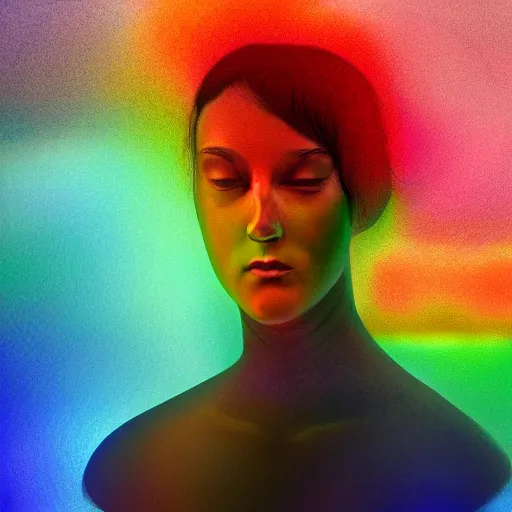 Image similar to psychonautist, digital painting, award winning, volumetric lighting