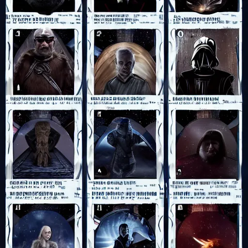 Image similar to game of thrones in space style of star wars