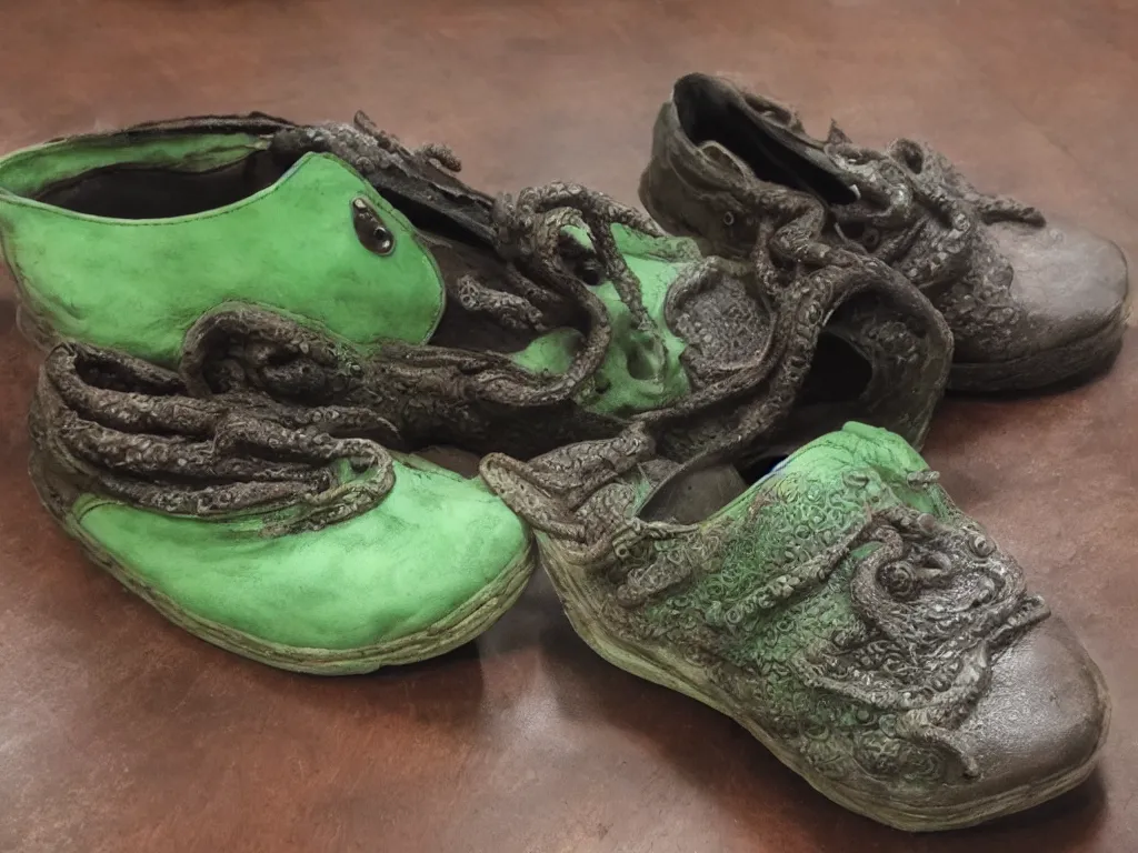 Image similar to product shot of Cthulhu's shoes