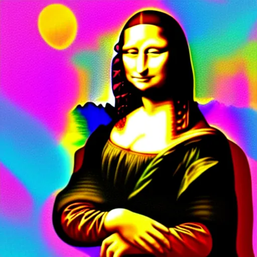 Image similar to mona lisa by lisa frank and jim lee