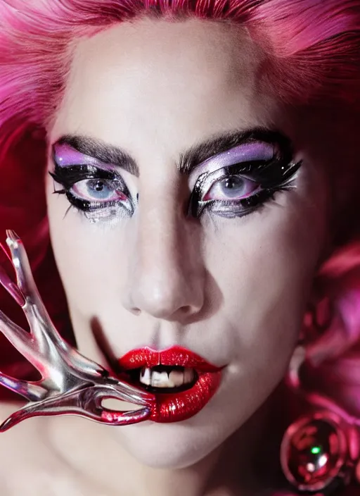 Image similar to lady gaga by nick knight, born this way, born this way album, red weapon 8 k s 3 5, cooke anamorphic / i lenses, highly detailed, cinematic lighting