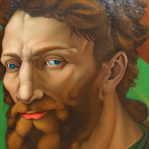 Image similar to unknown painting of michelangelo, ultra realistic details