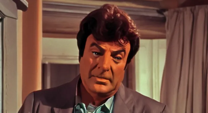 Prompt: a still of columbo in scooby - doo ( 1 9 6 9 ), 4 k, hi - res