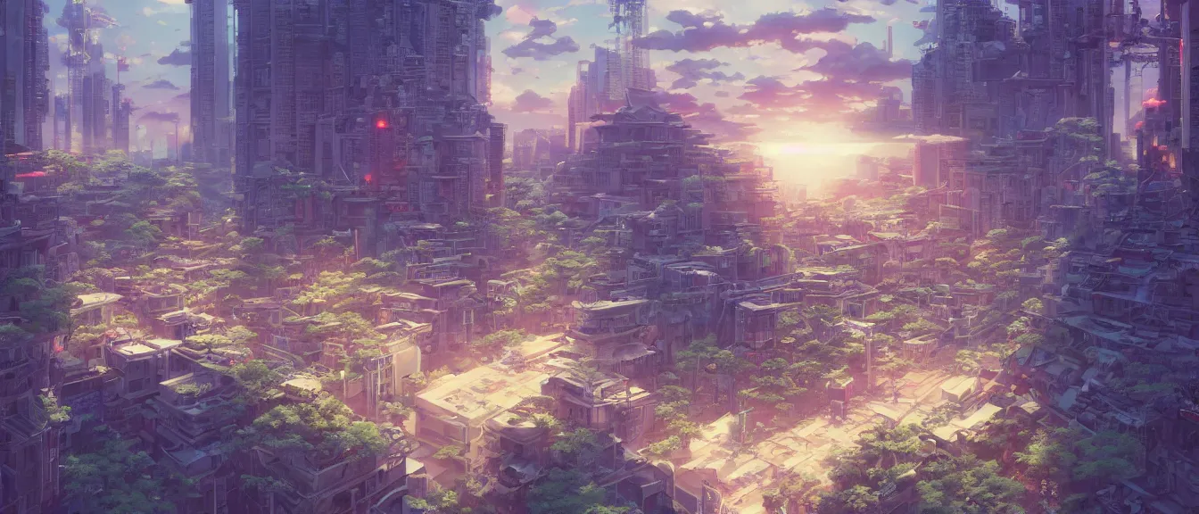 Image similar to new tokyo, akira, unreal engine, fantasy art by greg, loish, rhads, ferdinand knab, makoto shinkai, lois van baarle, ilya kuvshinov, rossdraws, tom bagshaw, global illumination, radiant light, highly detailed intricate environment, isometric, onstudio ghibli, octane render, 8 k