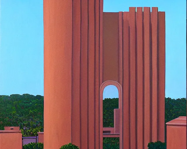 Image similar to a painting by ricardo bofill