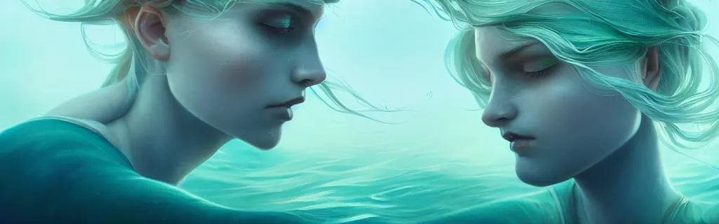 Prompt: fish in the sea by charlie bowater and anna dittmann and artgerm and clemens ascher, intricate, elegant, blue and green mist, highly detailed, dramatic lighting, sharp focus, octane render, trending on artstation, artstationhd, artstationhq, unreal engine, 4 k, 8 k