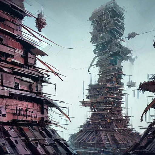 Image similar to an incredible mega structure building by ian mcque