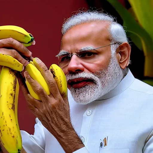 Image similar to Narendra Modi eating a banana