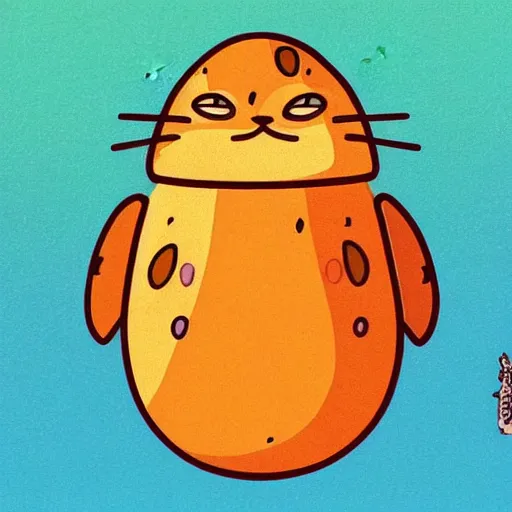 Prompt: a cute orange tabby cat inside of a avocado themed UFO flying through space studio ghibli art style