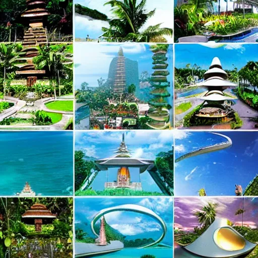 Prompt: futuristic bali island, perfect faces