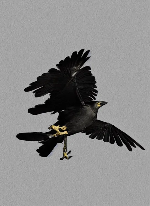 Image similar to a highly detailed ultra realistic photograph of a crow pilot