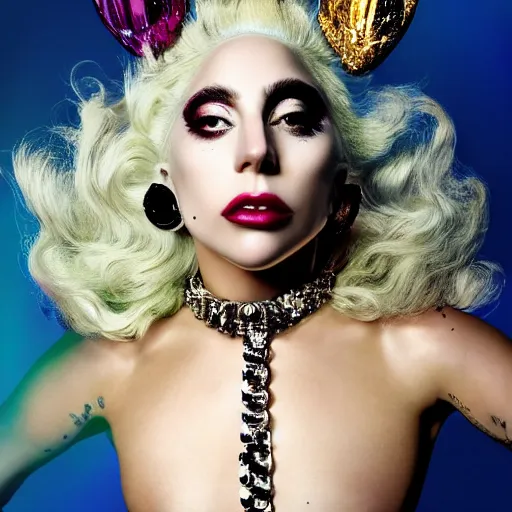 Image similar to lady gaga artpop act 2 album cover shot by nick knight, canon, highly realistic. high resolution. highly detailed. dramatic. 8 k. 4 k.