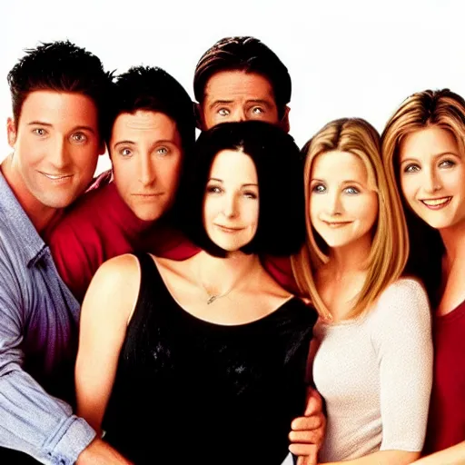 Image similar to the cast of friends 1 9 9 4, publicity photo