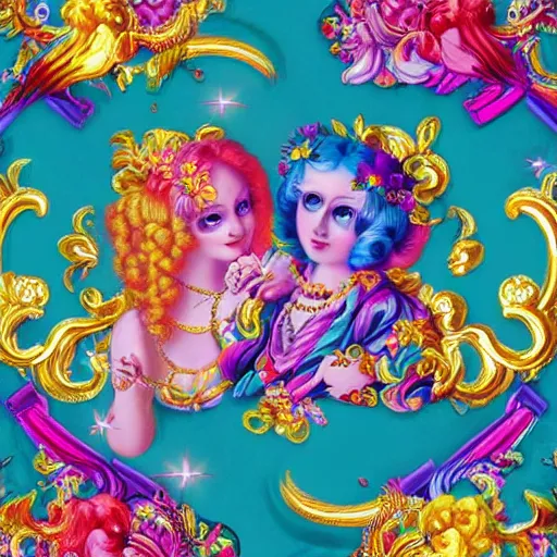 Image similar to Lisa Frank and Baroque collaboration