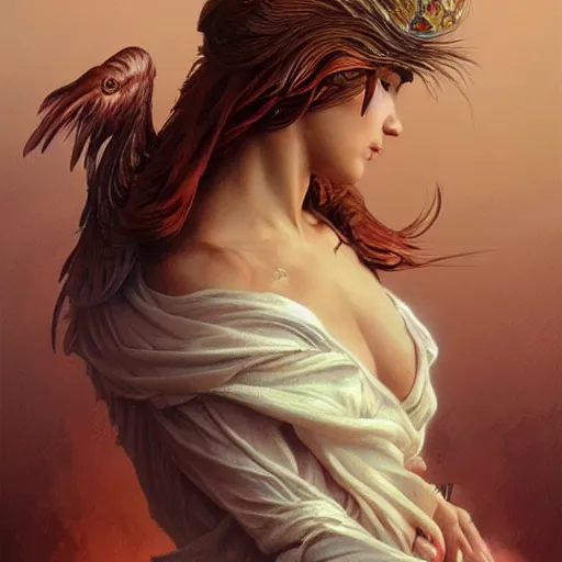 Prompt: full figure ultra realistic illustration, rooster, beautiful, intricate, elegant, highly detailed, digital painting, artstation, concept art, smooth, sharp focus, illustration, art by artgerm and greg rutkowski and alphonse mucha