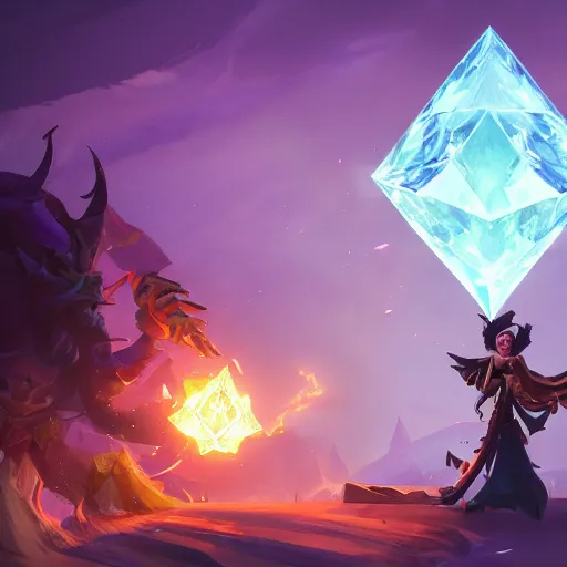 Image similar to diamond breaking spell, broken diamond, shattered diamond, bright masterpiece artstation. 8 k, sharp high quality artwork in style of jose daniel cabrera pena and greg rutkowski, concept art by tooth wu, blizzard warcraft artwork, hearthstone card game artwork