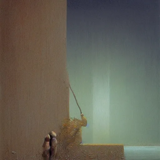 Prompt: among the hopeless, art by beksinski