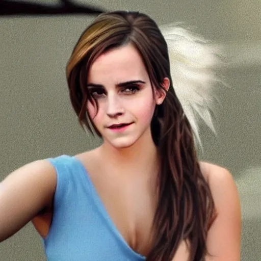 Image similar to emma watson mixed with kim kardashian