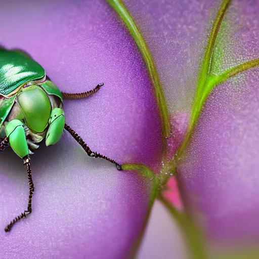 Image similar to Ultrarealistic macro photograph rose chafer, Cetonia aurata, Beksiński, sci-fi fantasy, intricate, elegant, highly detailed, focus stacking, close up