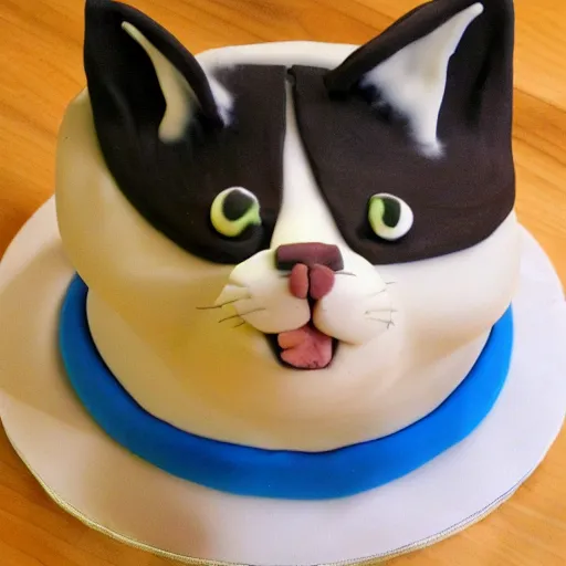 Image similar to a a cake that looks like a real cat