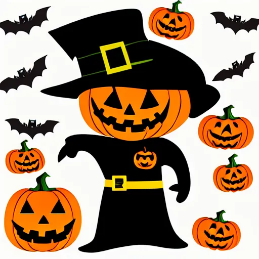 Image similar to a vector sticker halloween character