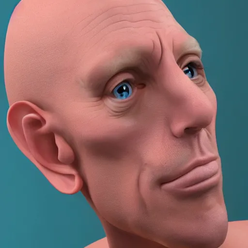 Image similar to Dr. Venture in real life with a reddish-brown chin strap goatee and a hooked nose, long gaunt face, skinny body and neck, very thin and bald, realistic, very realistic, hyperrealistic, highly detailed, very detailed, extremely detailed, detailed, digital art, oil painting, trending on artstation, headshot and bodyshot, detailed face, very detailed face, extremely detailed face, HD Quality, 8k resolution