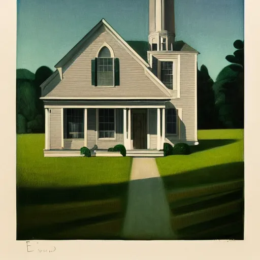 Image similar to a reinterpretation of American Gothic by Edward Hopper, 4k,