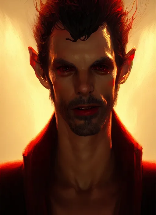 Image similar to portrait of michael morbius the living vampire, intricate, elegant, glowing lights, highly detailed, digital painting, artstation, concept art, smooth, sharp focus, illustration, art by wlop, mars ravelo and greg rutkowski