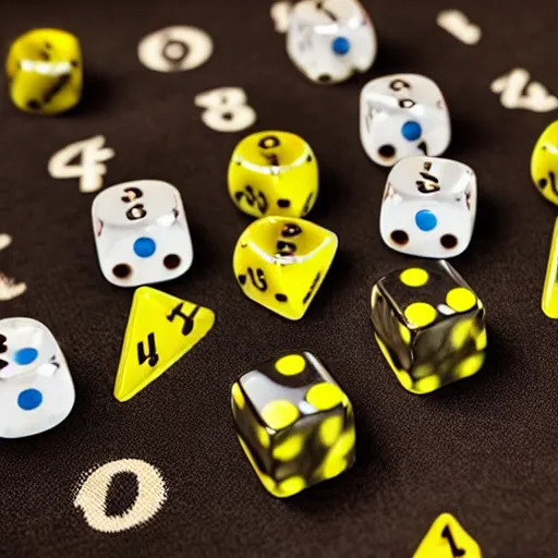 Prompt: fuzzy dice of a d 2 0, realistic photography, high detailed