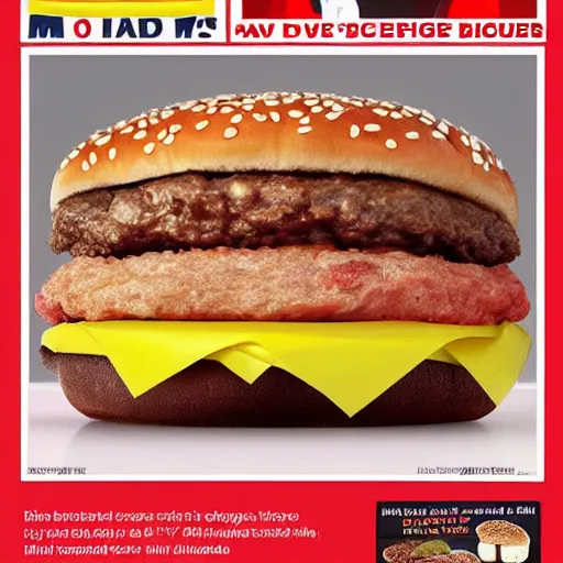 Prompt: advertisement for mcdonald's new teeth burger