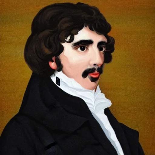 Image similar to regency era painting of george harrison