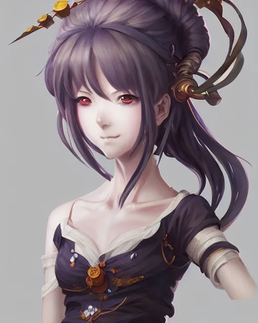 Image similar to character concept art of an anime goddess of metalworking | | cute - fine - face, pretty face, realistic shaded perfect face, fine details by stanley artgerm lau, wlop, rossdraws, james jean, andrei riabovitchev, marc simonetti, and sakimichan, tranding on artstation