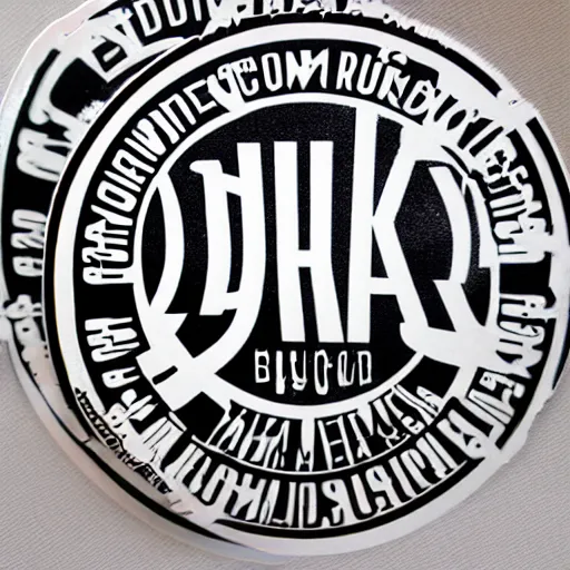 Image similar to black on white graphic design stickers in style of david rudnick, eric hu, acid, y 2 k