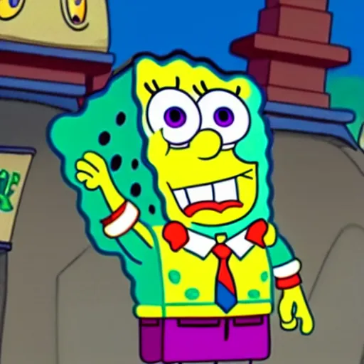 Image similar to spongebob as the 2 0 1 9 joker