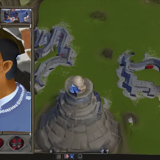 Prompt: obama in runescape