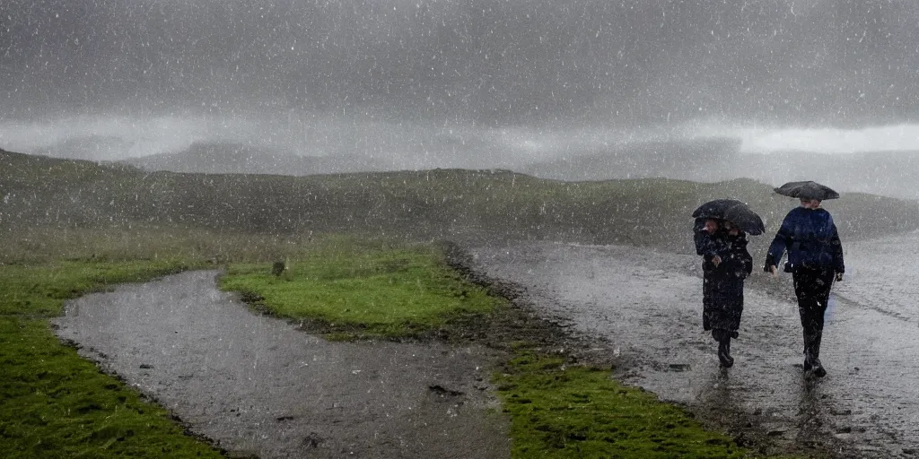 Prompt: welsh crappy weather