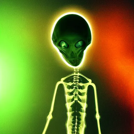 Image similar to xray of an alien