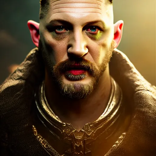 Prompt: hyperrealistic full body mixed media image of a tom hardy as elvish god of light, stunning 3 d render inspired art by greg rutkowski and xiang duan and thomas eakes, realistic, highly detailed attributes and atmosphere, dim volumetric cinematic lighting, 8 k octane detailed render, post - processing, masterpiece,