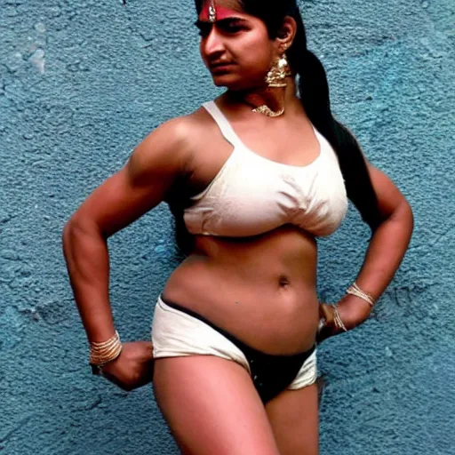 Prompt: female indian summo wrestler