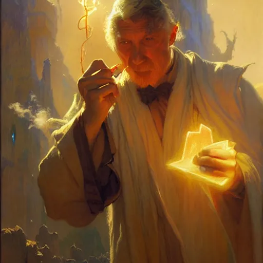 Prompt: stunning male wizard casting his earth quake spell, highly detailed painting by gaston bussiere, craig mullins, j. c. leyendecker, 8 k