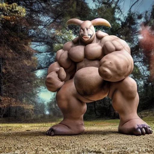 Prompt: national geographic professional photo of machamp, award winning