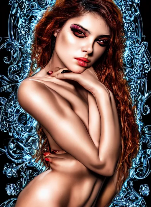 Image similar to photo of a gorgeous sultry young woman in the style of David la chapelle , realistic, sharp focus, 8k high definition, 35mm film photography, photo realistic, insanely detailed, intricate, elegant, art by David kostic and stanley lau and artgerm