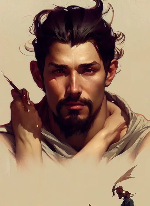 Prompt: a painter with his paintings, digital painting, artstation, concept art, smooth, sharp focus, illustration, art by artgerm and greg rutkowski and alphonse mucha