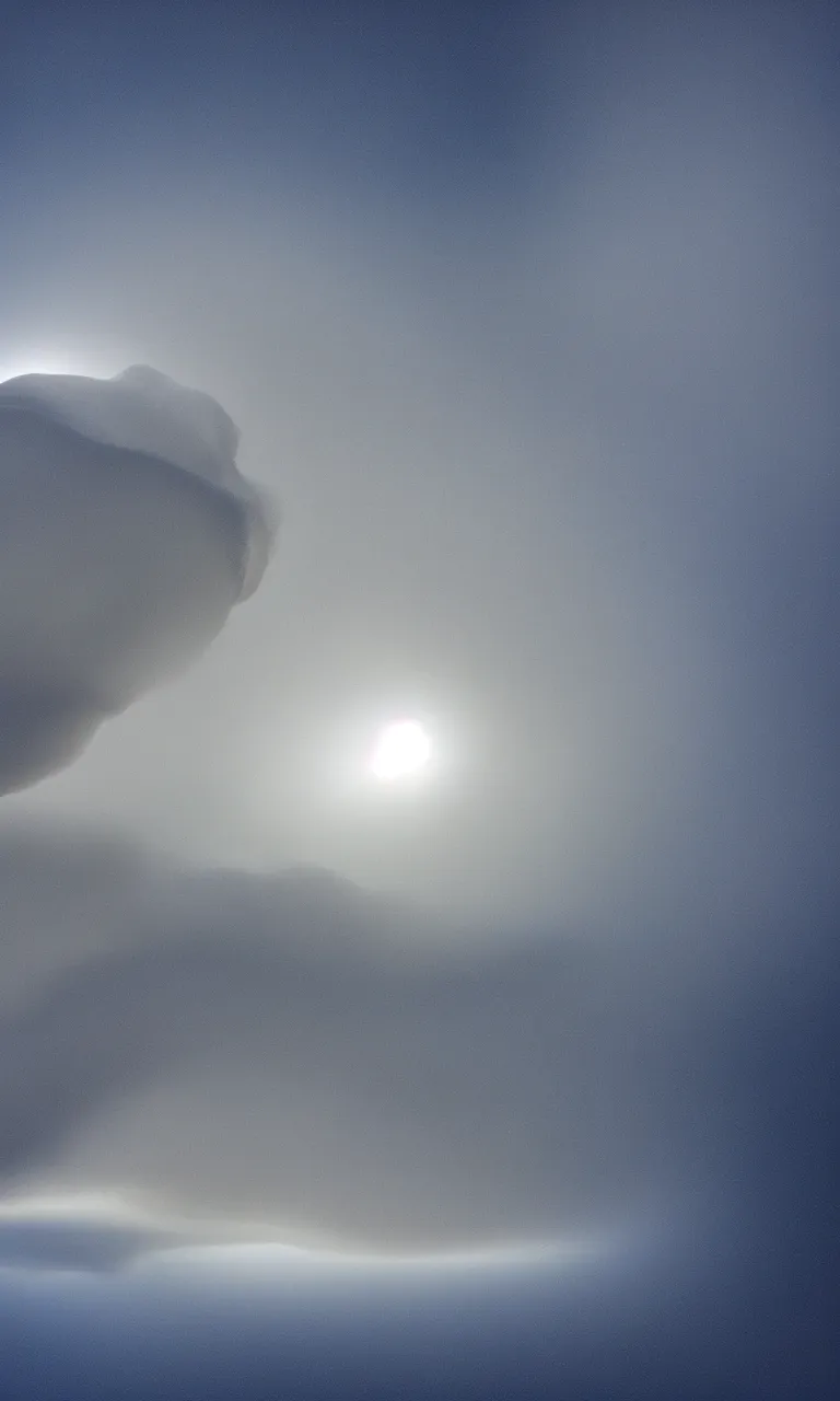 Image similar to aerogel iOS UI concept, sculpted out of subsurface-scattered aerogel, 140mm f/2.3 sunrise photograph of atmospheric weather trapped inside colloid refraction, roll cloud supercell flowing into a minimalist intake hole