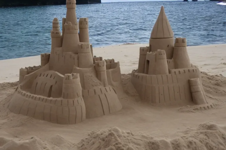 Image similar to a completed sand castle