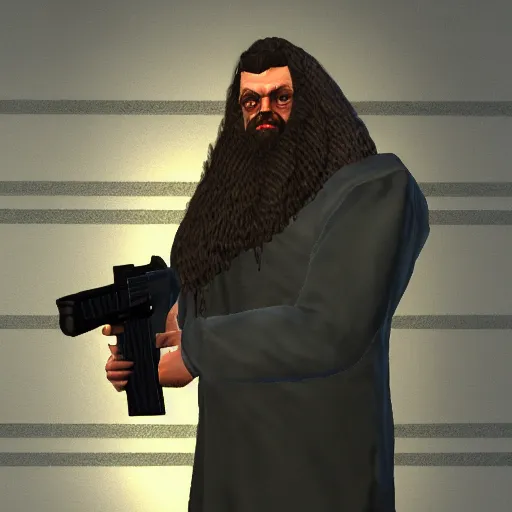 Image similar to ps 1 hagrid gun gta 3 npc