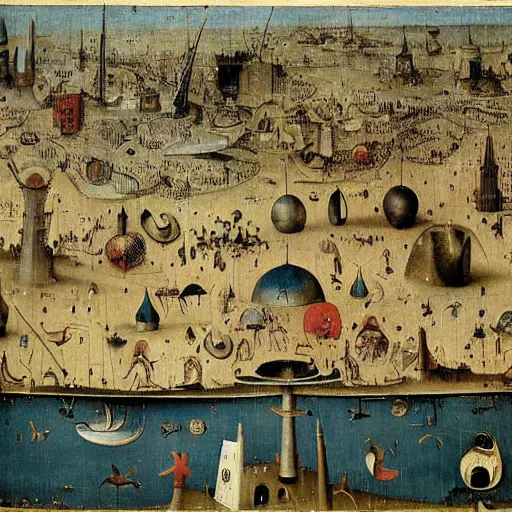 Image similar to baghdad by hieronymus bosch,