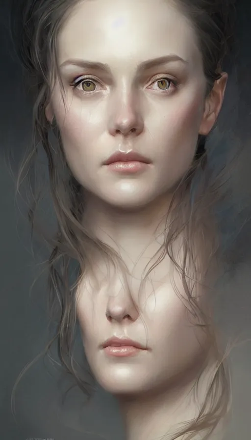 Image similar to portrait of an englishwoman with a dreamy facial expression, intricate, elegant, highly detailed, digital painting, art station, concept art, smooth, sharp focus, illustration, art by artgerm and greg rutkowski and