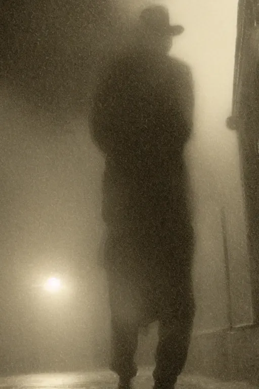 Image similar to james sunderland walking down a dark foggy alley